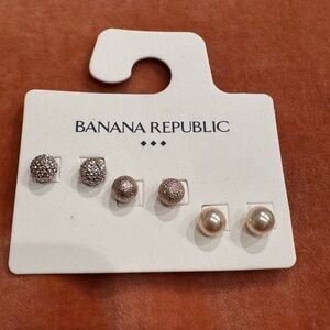 Banana Republic Silver and Gold Earrings Set